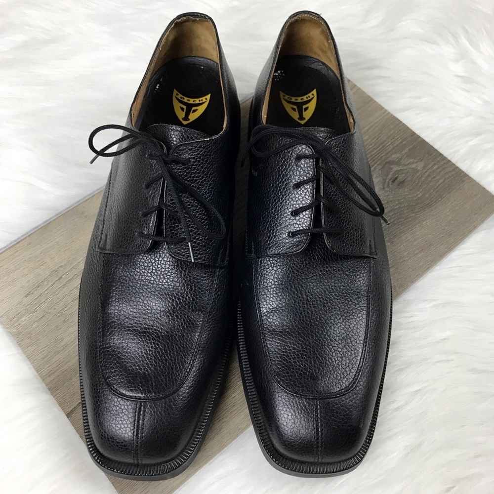 Michael Toschi Calaveras Split Toe Derby Black Pebble Leather Oxford Shoes 13 - Picture 15 of 15